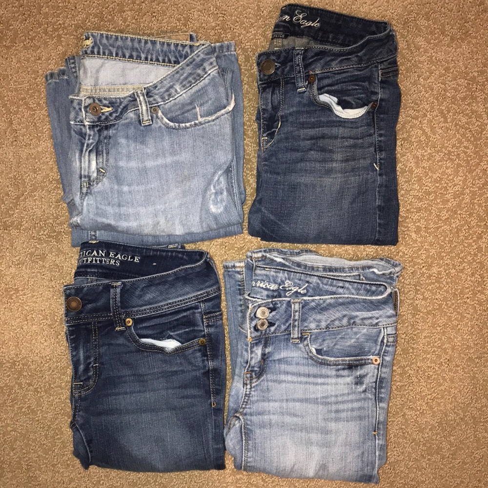 Set of 4 American Eagle Jeans - Size 0